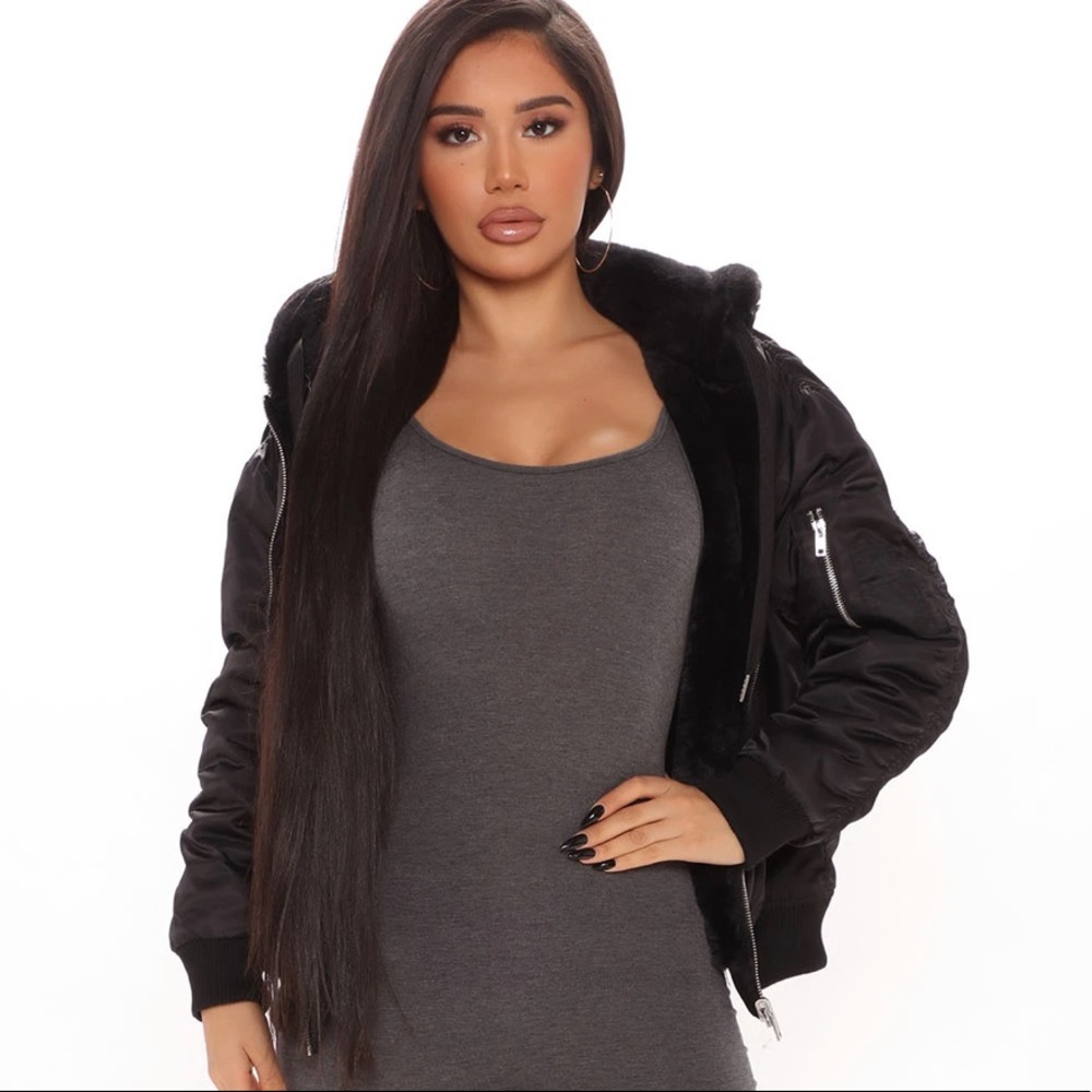 Fashion Nova Reversible Bomber Jacket